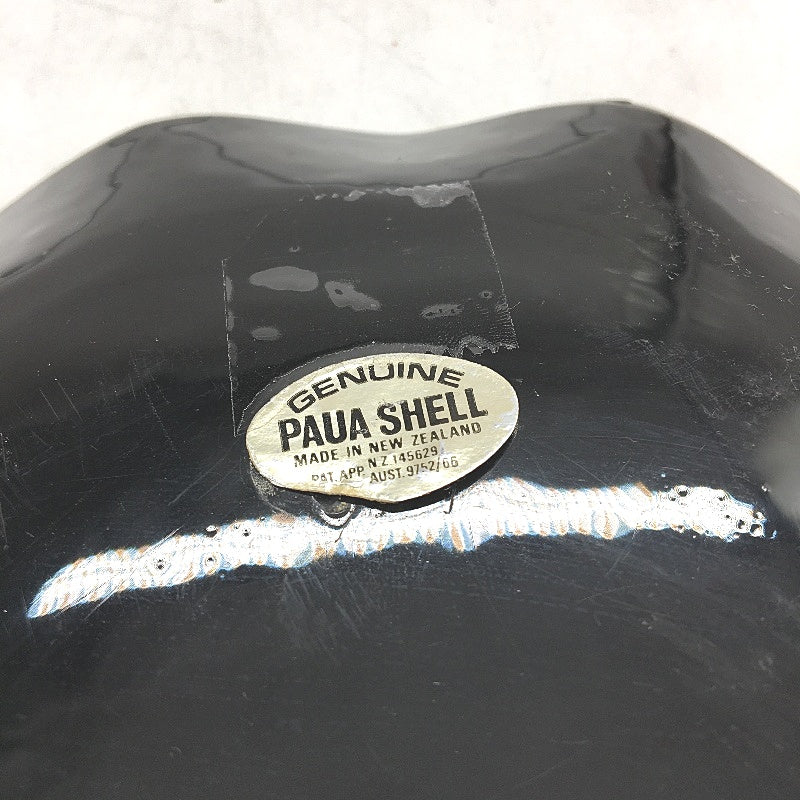 COLLECTABLE New Zealand Natural Paua Shell Resin Trinket Dish 18cm