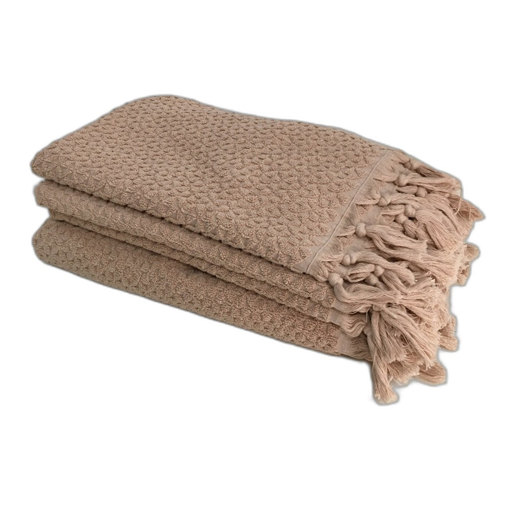 Target Australian Cotton Laynie Textured Blush 1 Bath & 3 Hand Towel Set NEW