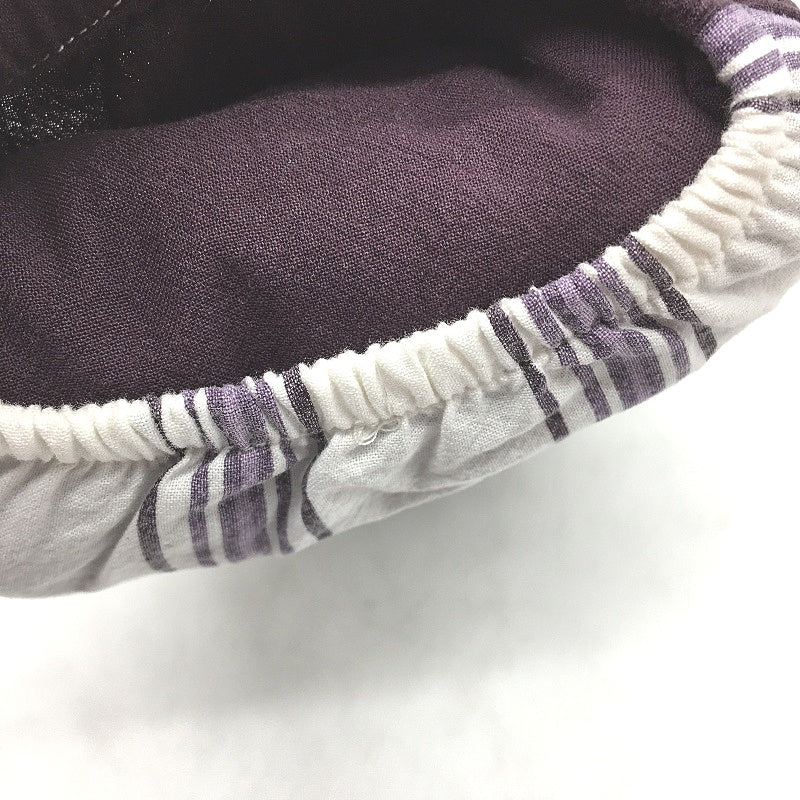 2 Piece Purple Stripes European Square Pillowcases 65x65cm NEW