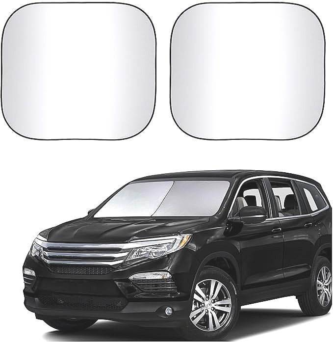 EzyShade 2pc Shield X Reflective Windshield Sun Shade Size Large 90x80cm DEMO