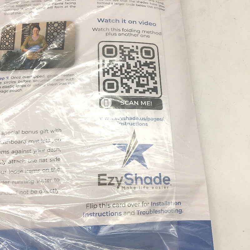 EzyShade 2pc Shield X Reflective Windshield Sun Shade Size Large 90x80cm DEMO