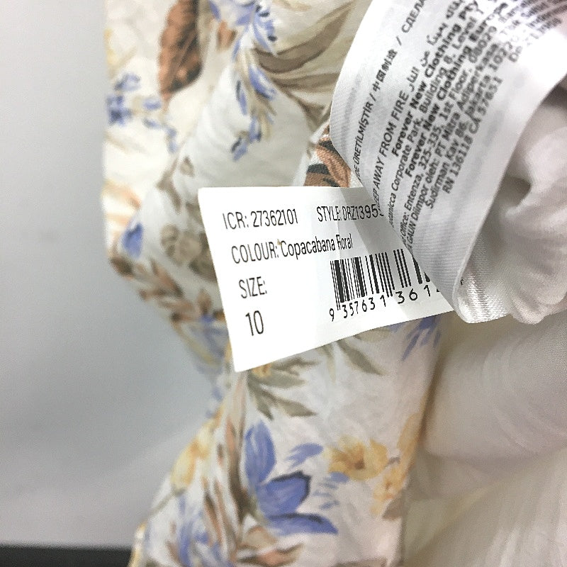 Forever New Rebekka Copacobana Floral Twisted Detail Dress Ladies Size AU 10