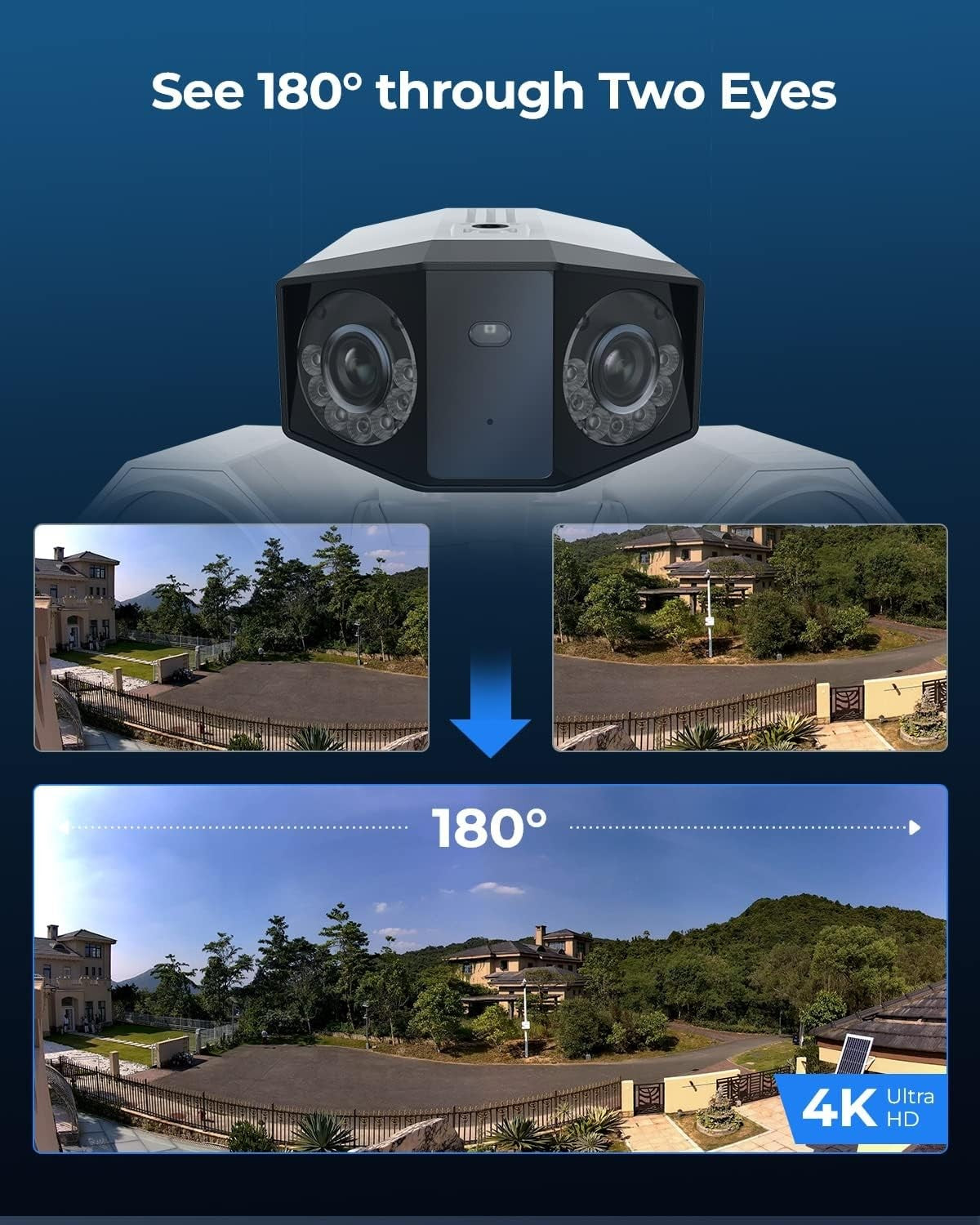 REOLINK F750P 4K Outdoor 180 Degree Security Camera with Dual Floodlights DEMO