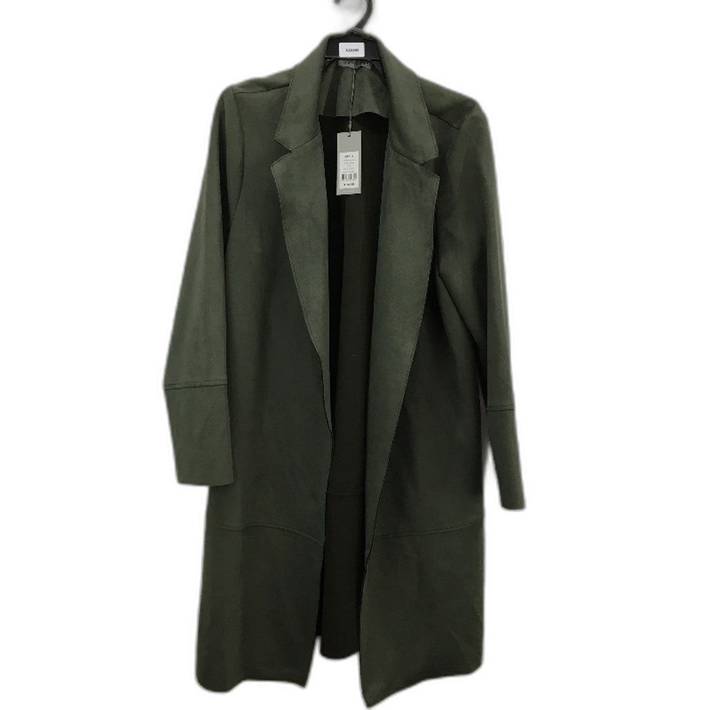 Katies Everday Chic Khaki Green Suedette Drape Style Coat Ladies Size 14 NEW