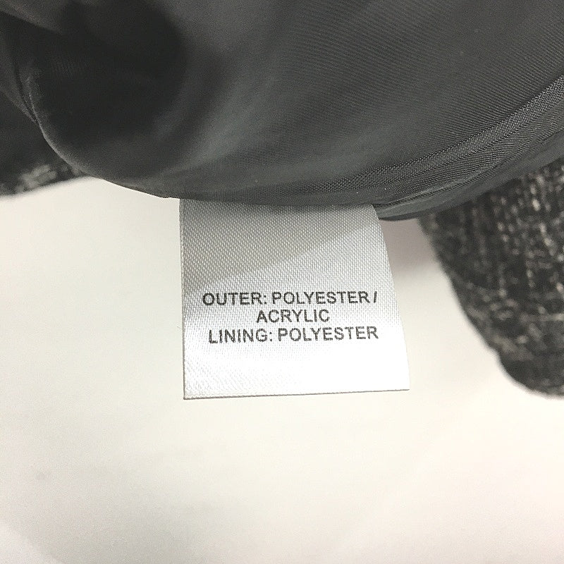 Katies Black With White & Grey Thread Knit Weave Button Up Jacket Ladies Size 20