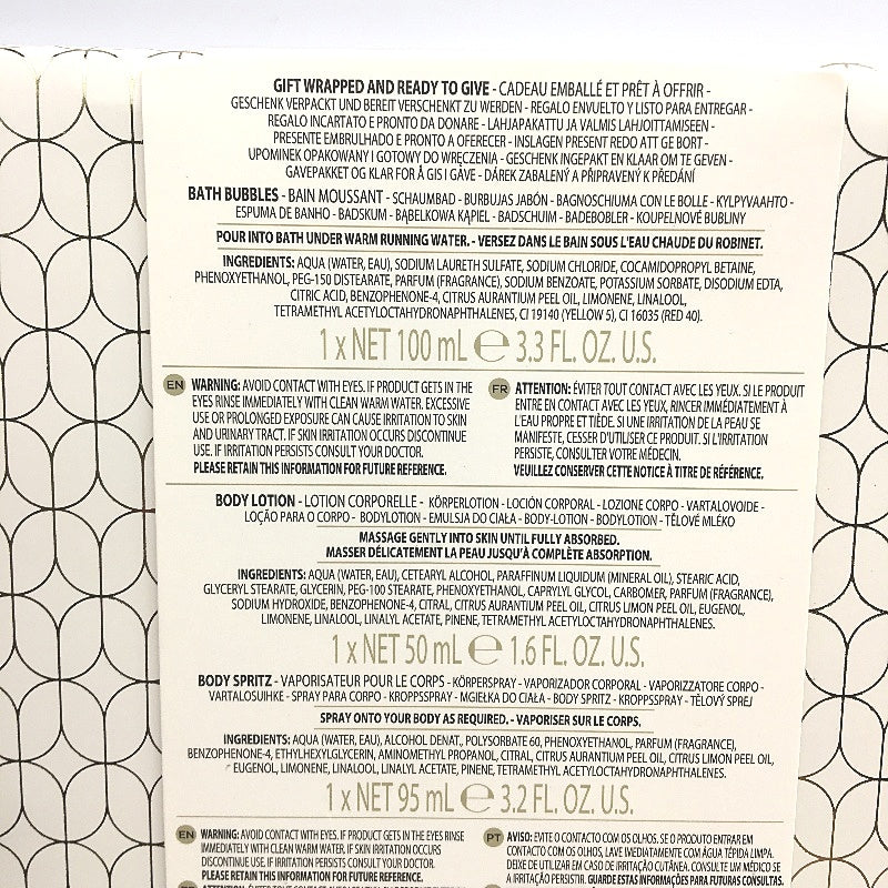 Bayliss & Harding Wash Bag & Sweet Manderine & Grapefruit Bath Pamper Pack NEW