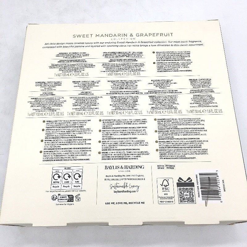 Bayliss & Harding Sweet Manderine & Grapefruit Signature Bath Pamper Pack NEW