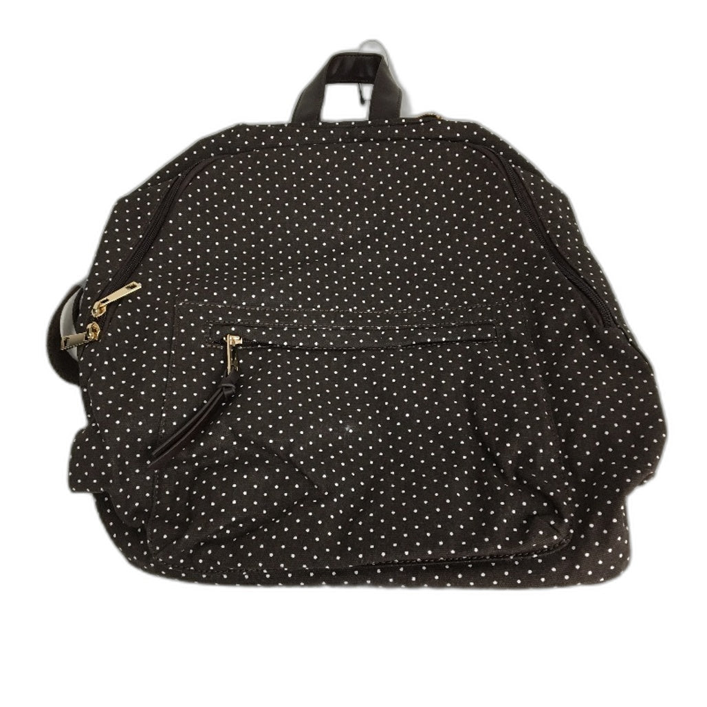 Chocolate Brown White Polka Dot Backpack & Duffle Bag Matching Set NEW