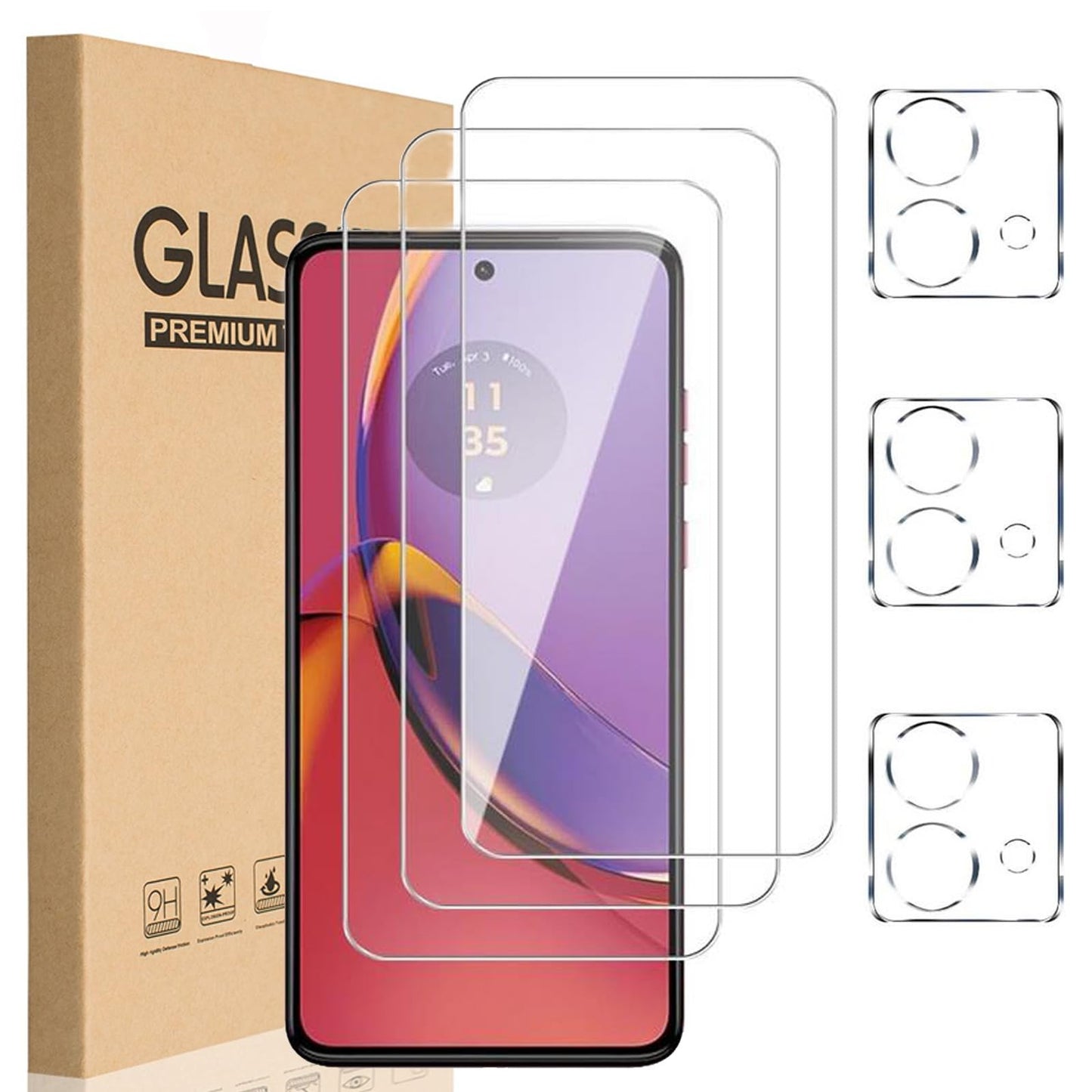 HEYUS HD Clear Screen Protector and Camera Lens for Moto G84