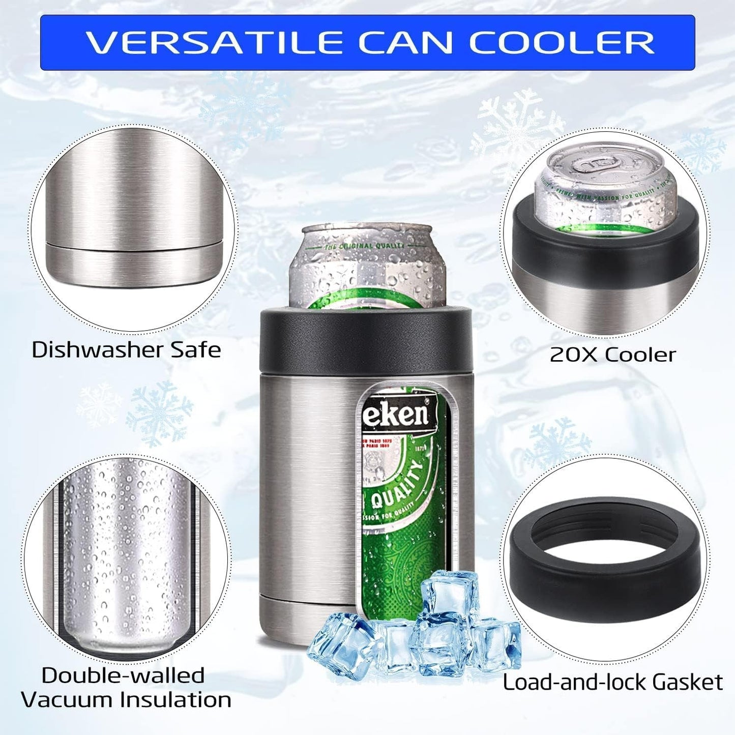 Nineway Premium Beer Cooler and Stubby Holder with Opener Gifts for Lovers