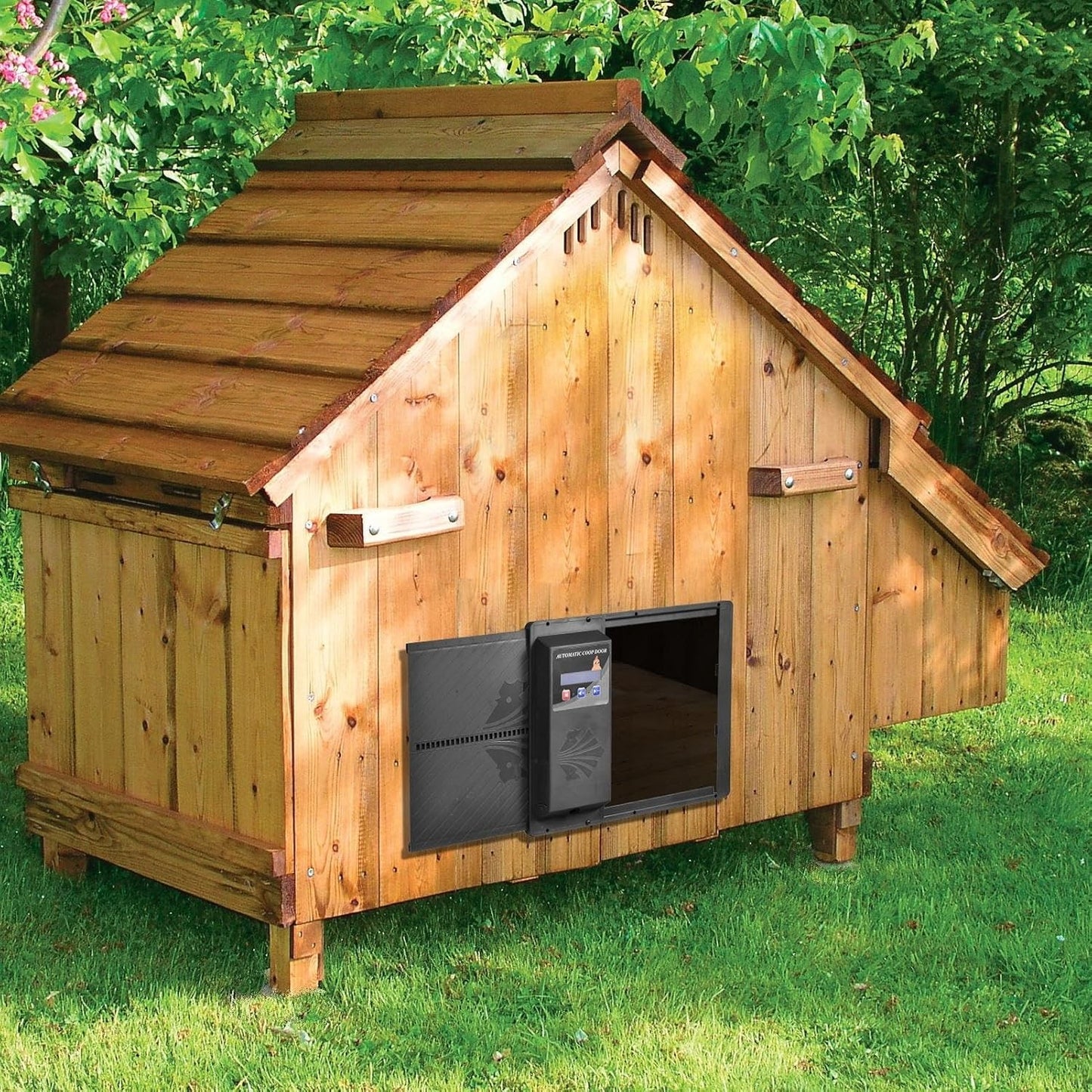 EtheQuandrile Automatic Chicken Coop Door with Timer & USB Charging