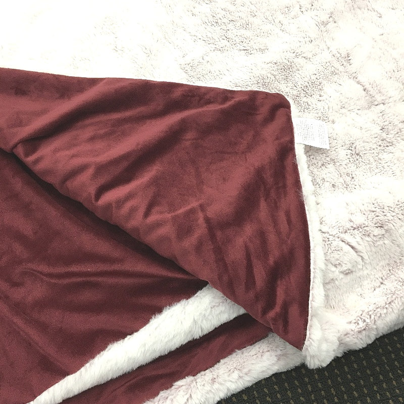 Target Home Bree Faux Mink Super Soft Merlot Throw Fits Queen/King 250x230cm NEW