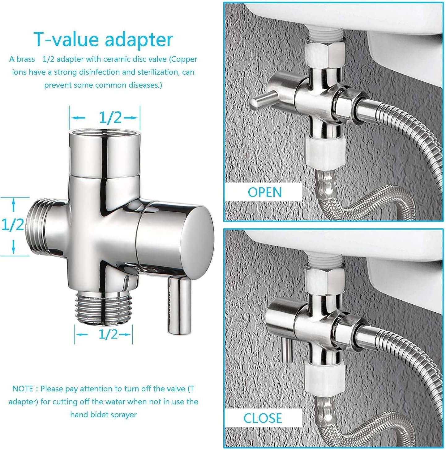 Stainless Steel Handheld Toiler Bidet Sprayer Jet with Hose NEW