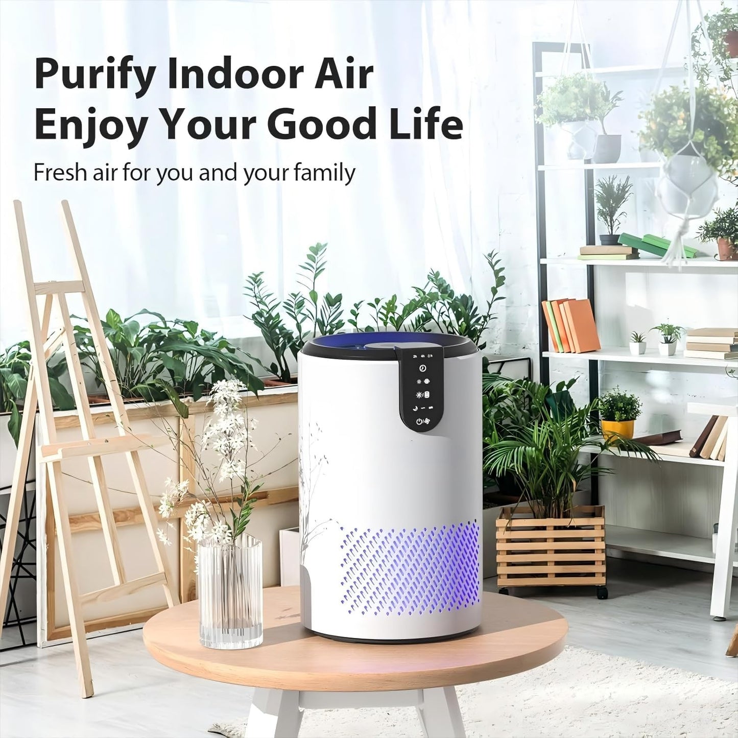 KYUKRI KJ10 HEPA Air Purifier 3-in-1 Filter Dust Smoke Odors Quiet Timer NEW