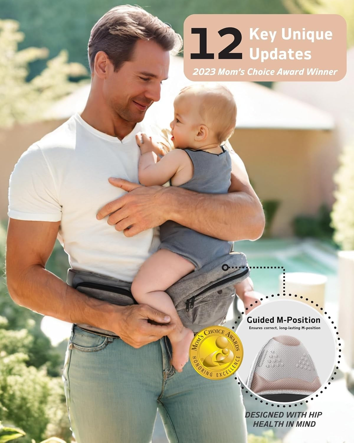 Pandanling Hip Seat Baby Carrier Ergonomic Design for Newborns to Toddlers