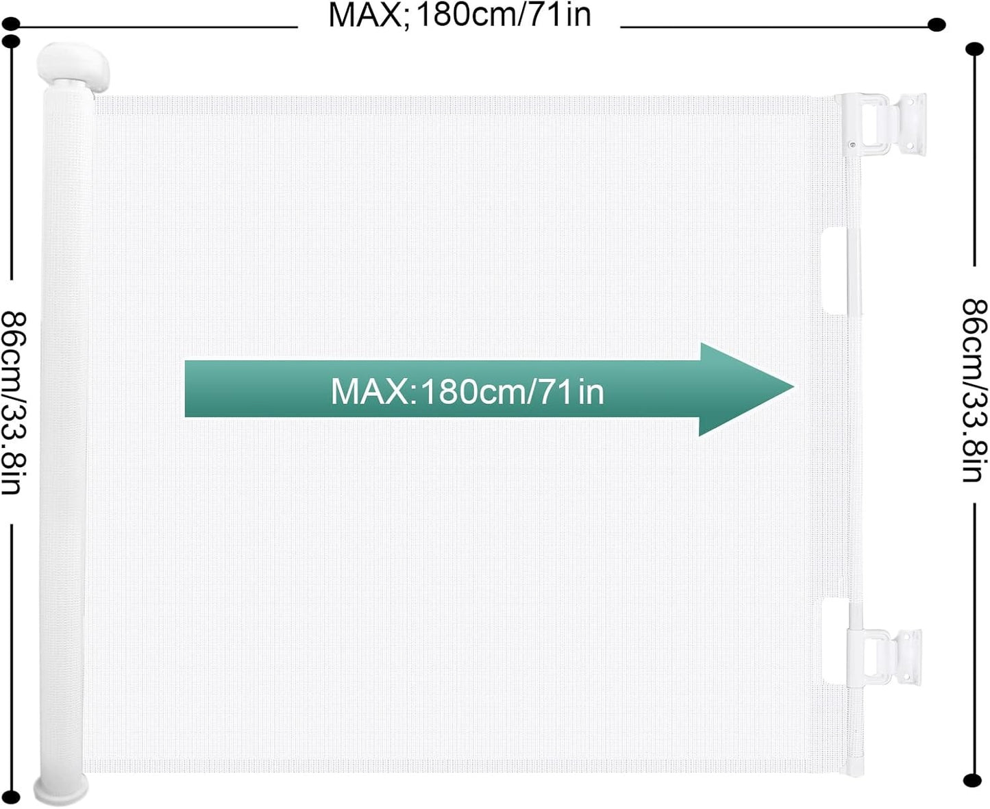 Sulishang Retractable Safety Gate for Baby and Dog Extra Wide 180CM