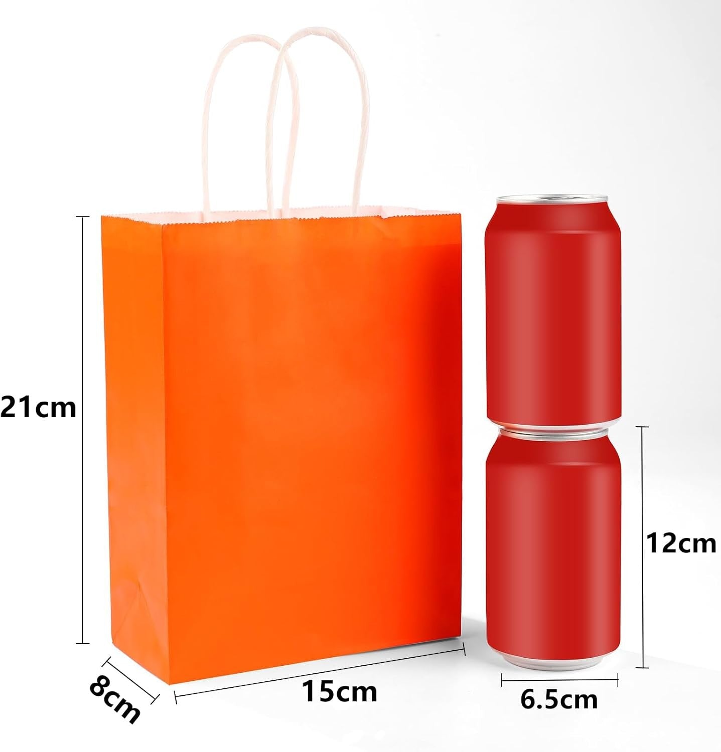 NeulSun 60 Pack Rainbow Kraft Paper Gift Bags with Handles for Parties