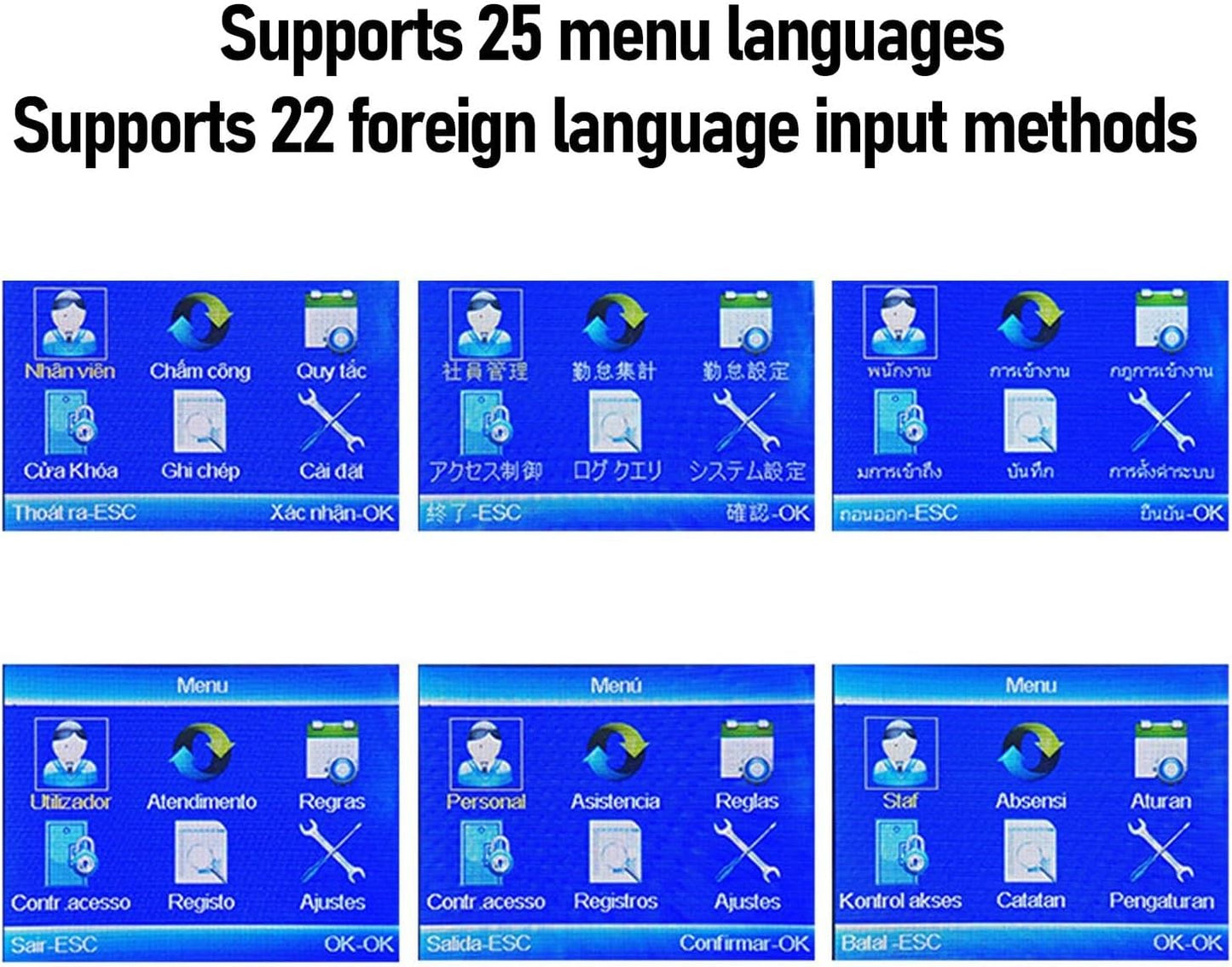 Asixxsix Fingerprint Time Attendance Machine for Small Business