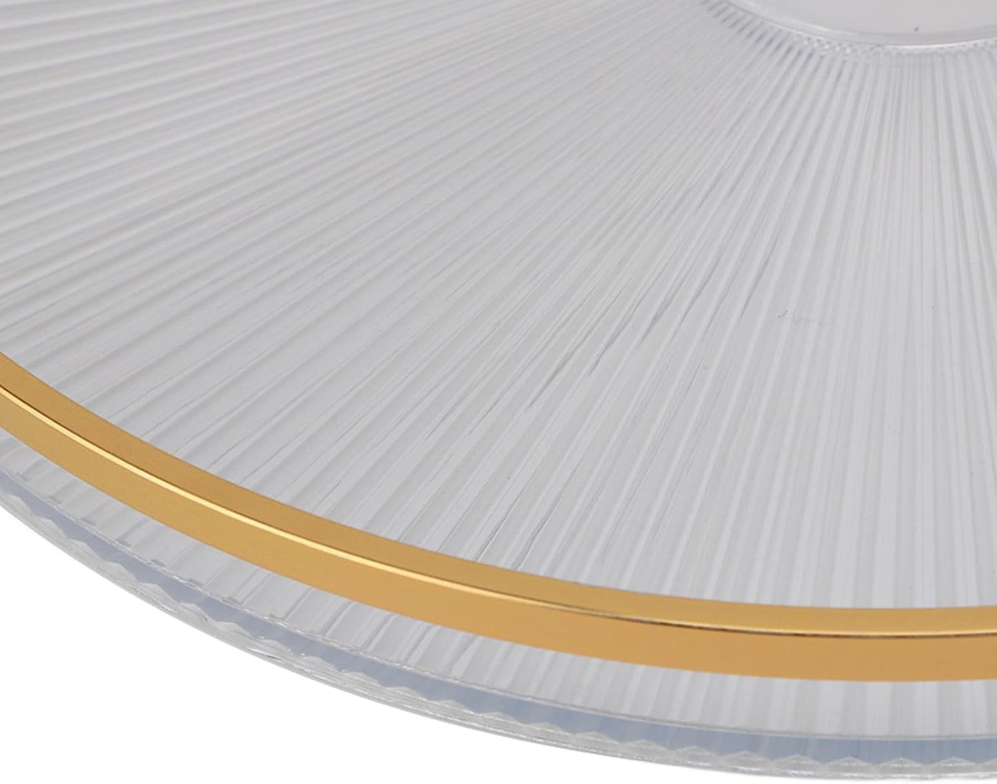 Sxhlseller Round Decorative Tray with Gold Handles for Serving Desserts