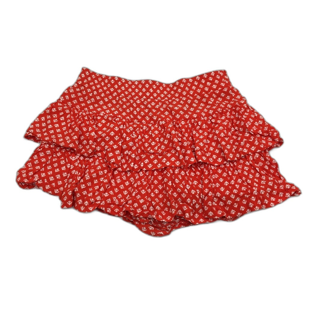 Seed Heritage Vivid Red 2 Tier Ruffle Skirted Illusion Shorts Ladies Size 8