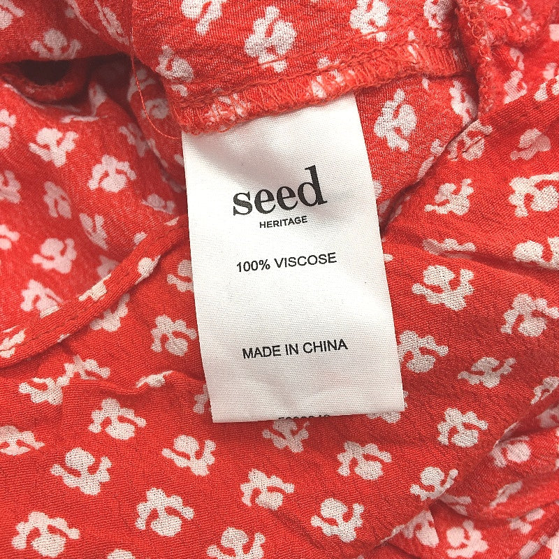 Seed Heritage Vivid Red 2 Tier Ruffle Skirted Illusion Shorts Ladies Size 8