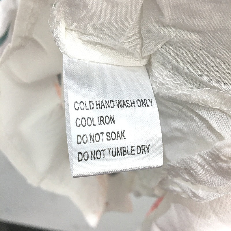 Morning Mist White & Multicoloured Bird & Floral Print Dress Womens Size 12 NEW