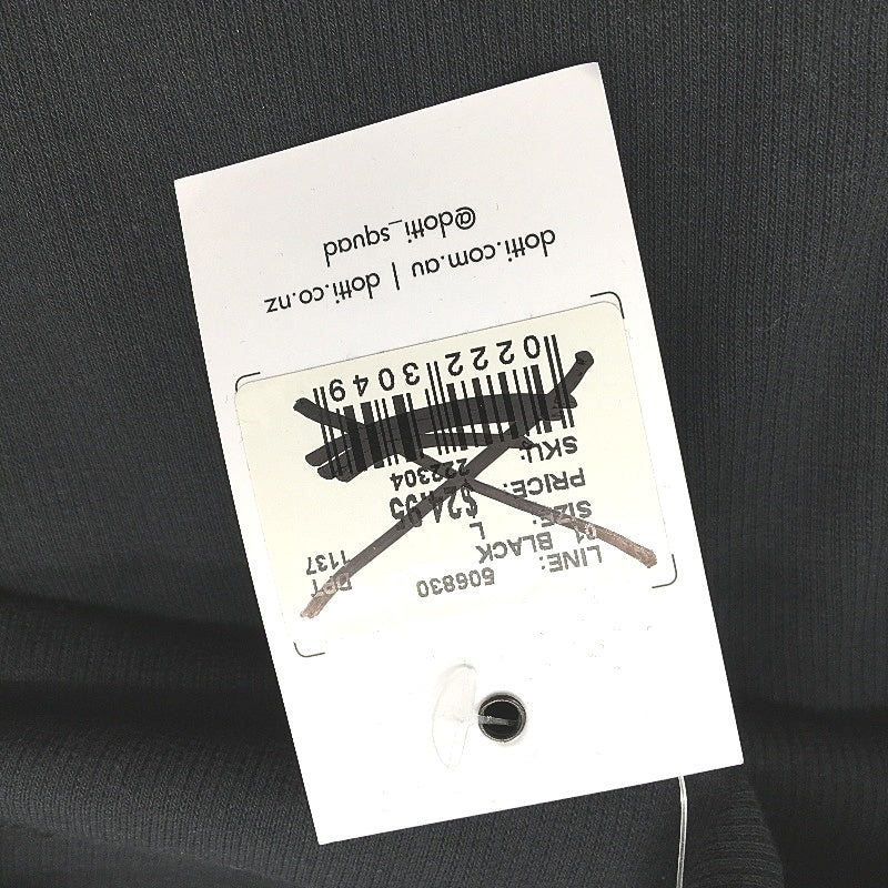 Dotti Black Ribbed Stretch Cotton Blend Slim Fit Crop Top Ladies Large NEW