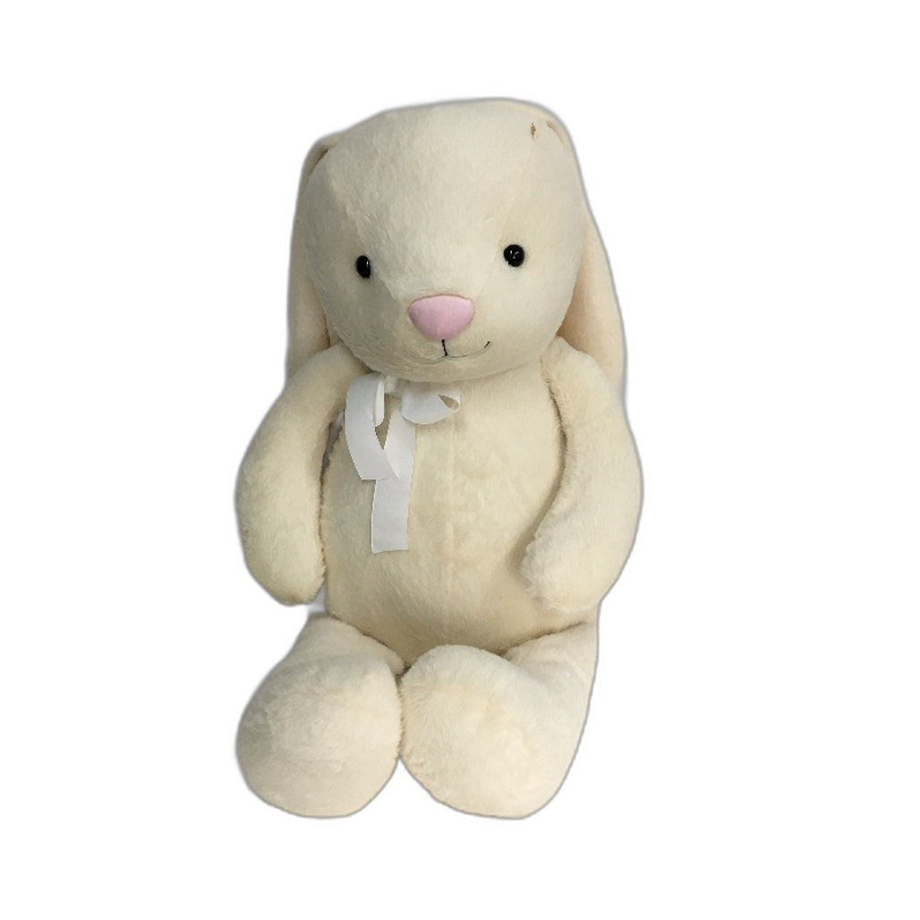 Long Eared & Creamy Fur Easter Giant Bunny Soft & Huggable 80cm Plush Toy NEW