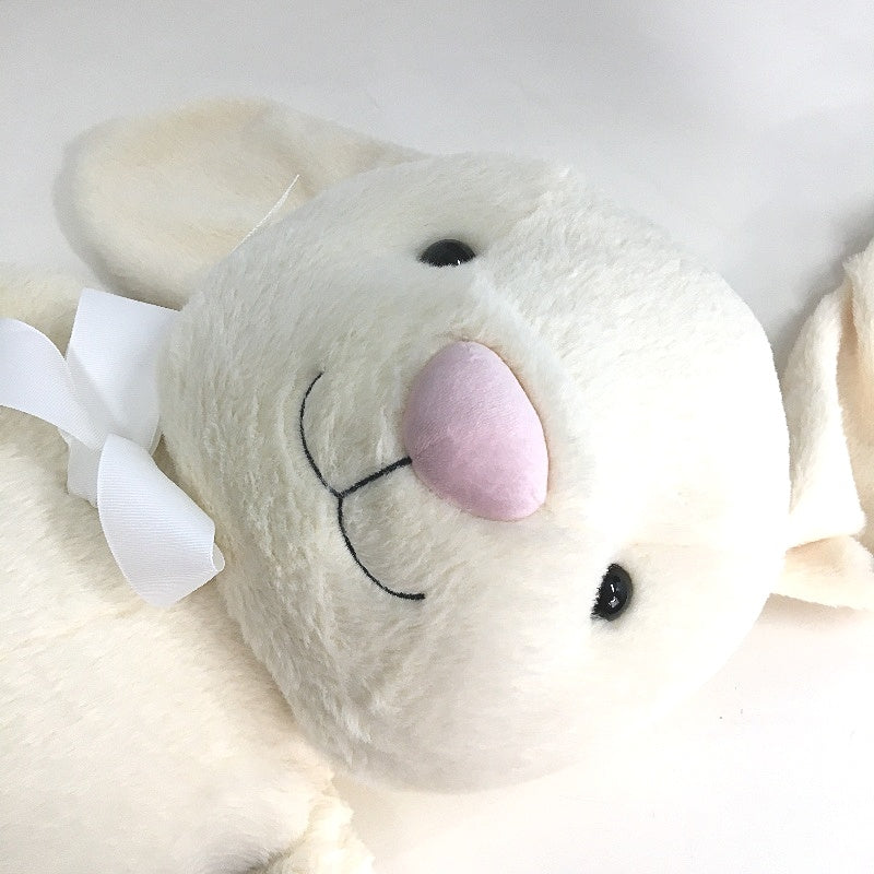 Long Eared & Creamy Fur Easter Giant Bunny Soft & Huggable 80cm Plush Toy NEW