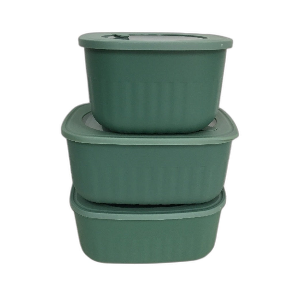 Freezer Microwave Dishwasher Safe Green Nested Food Storage Sets 12 Piece NEW