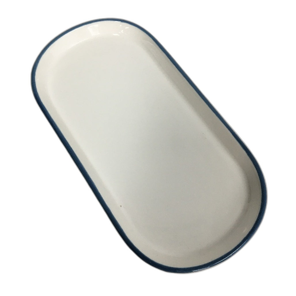 White Ceramic Blue Bow Accent 5 Piece Bathroom Container & Toilet Set NEW