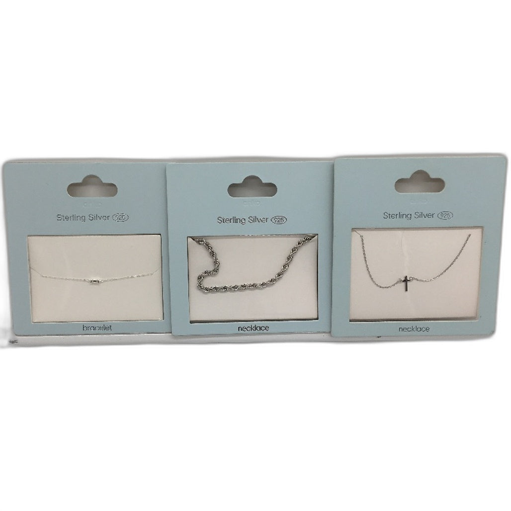 BULK PACK 8Pc Necklace Bracelet & Earring Sterling Silver 925 Jewellery Pack NEW