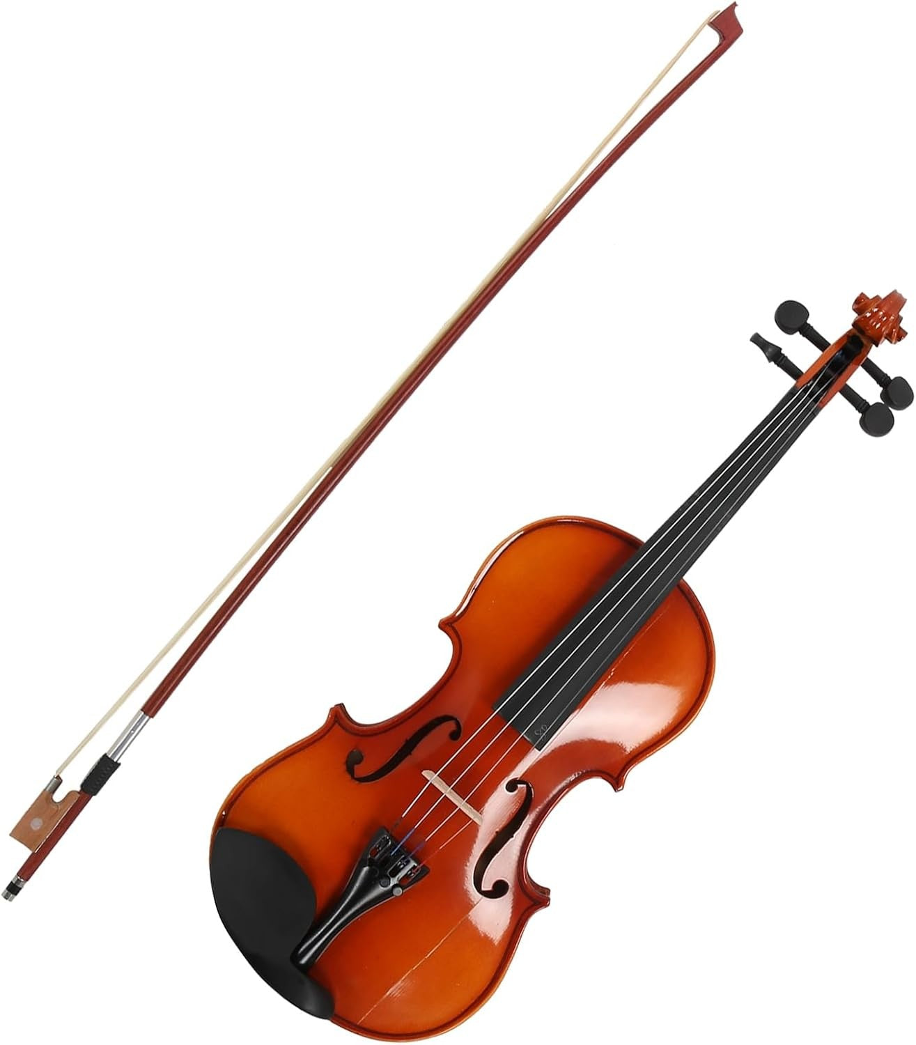 4/4 Full Size Violin Beginner Kit with Bow, Case & Rosin Wood Colour DEMO