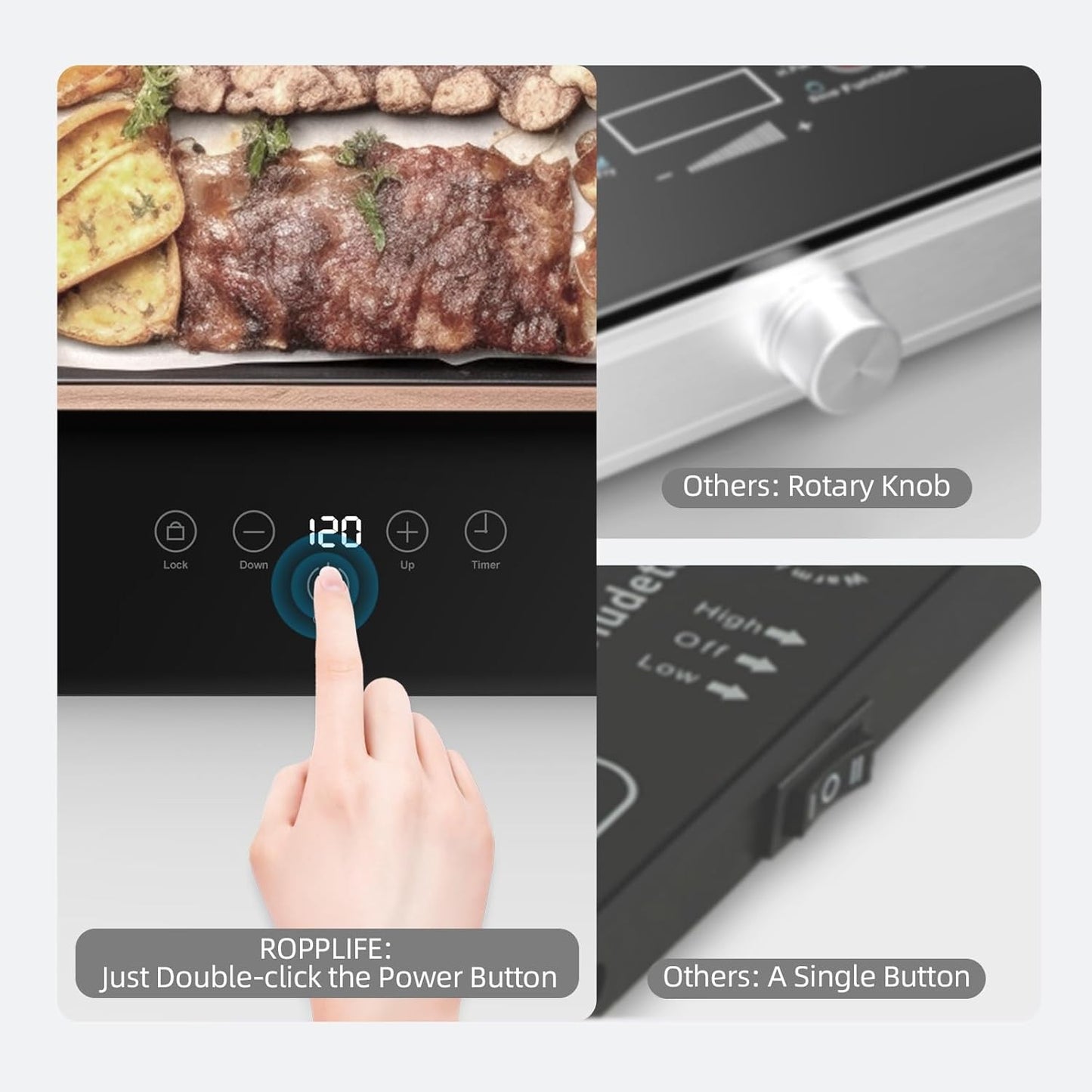 PAYISHO Electric Server Warming Tray with 9 Temperature Settings for Parties