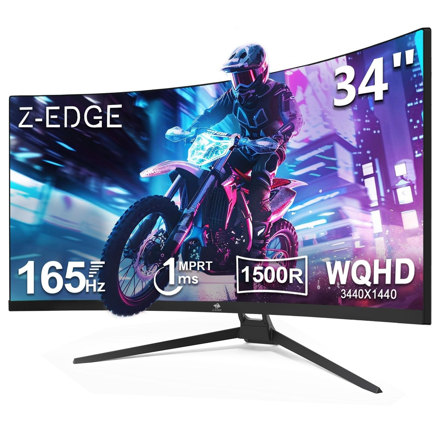 Z-Edge UG34 34 Inch Ultrawide Curved Gaming Monitor 165Hz 3440x1440 NEW