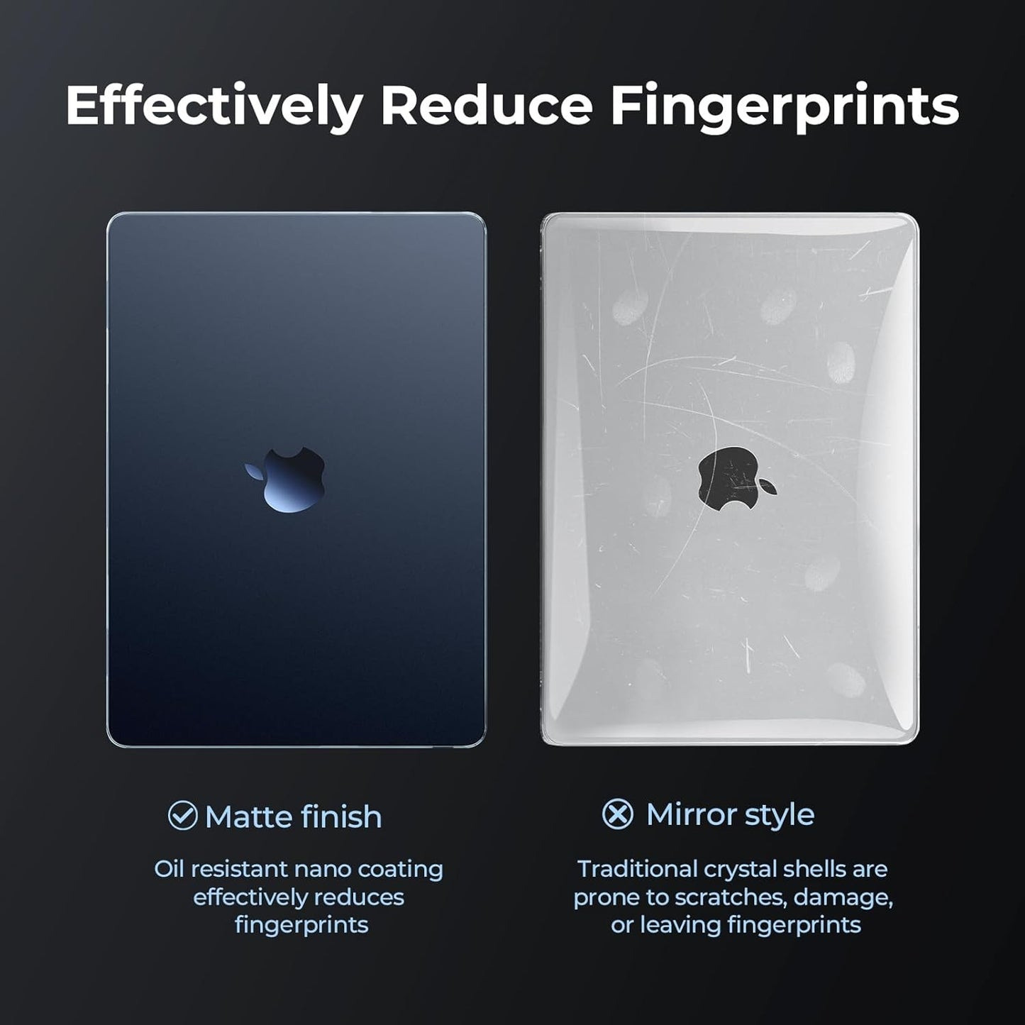 EooCoo Ultra Thin Armor Case for MacBook Air 15 Inch Midnight Navy Clear NEW