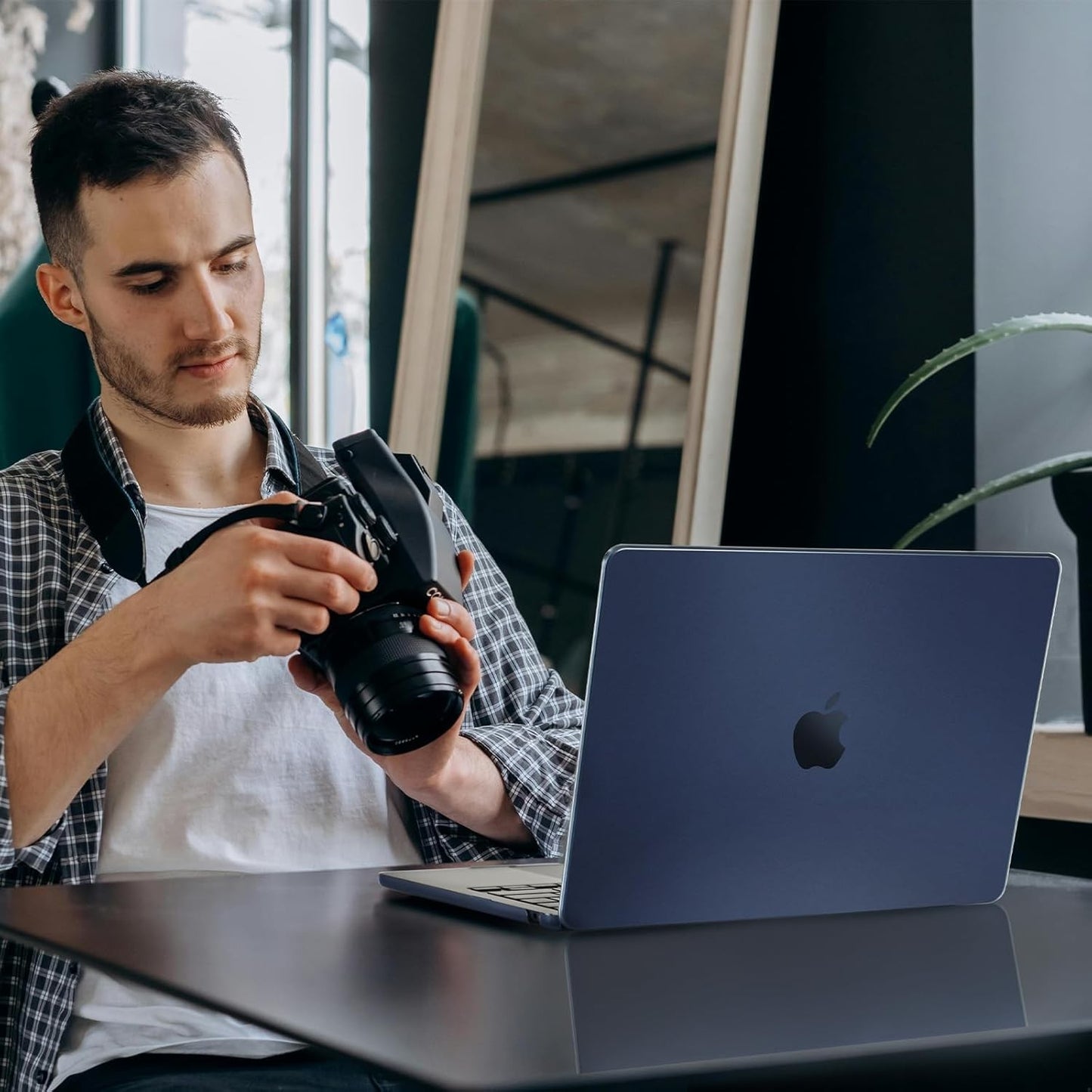 EooCoo Ultra Thin Armor Case for MacBook Air 15 Inch Midnight Navy Clear NEW