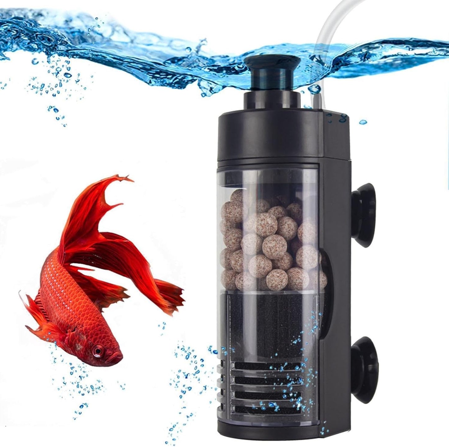 Hanging Internal Fish Tank Filter GY-9-L Black Submersible Oxygen Pump 5W NEW