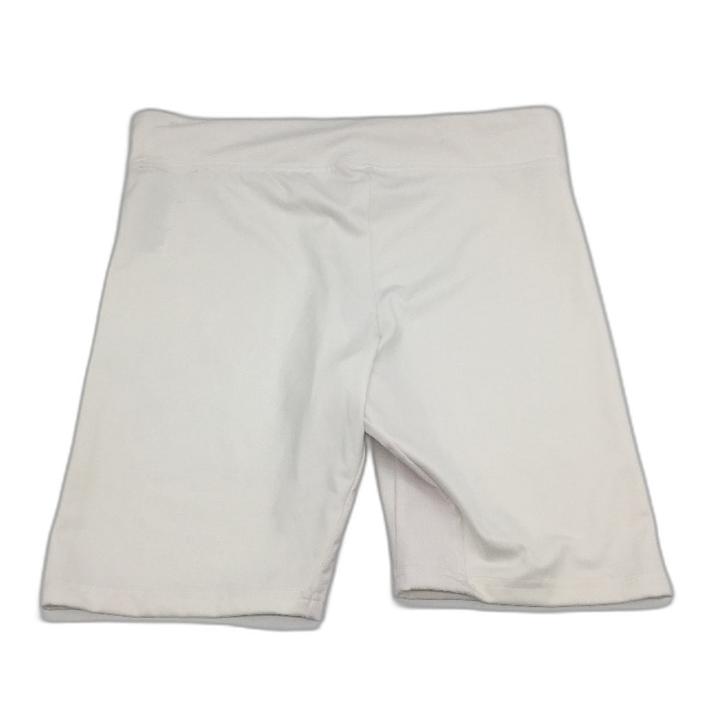 Adidas 2 Piece White Long Style Activewear Exercise Shorts Ladies Size Large