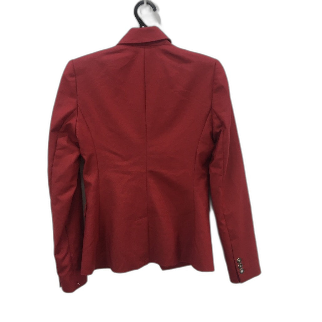 Portmans Blood Red Gold Button Detail Single Breast Blazer Jacket Ladies Size 6