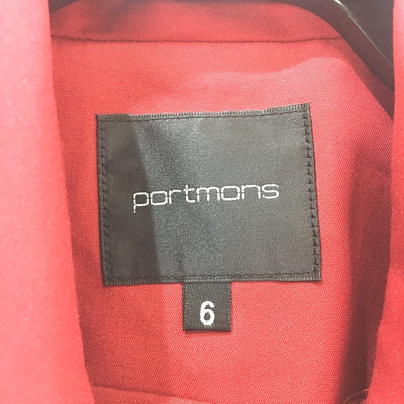 Portmans Blood Red Gold Button Detail Single Breast Blazer Jacket Ladies Size 6
