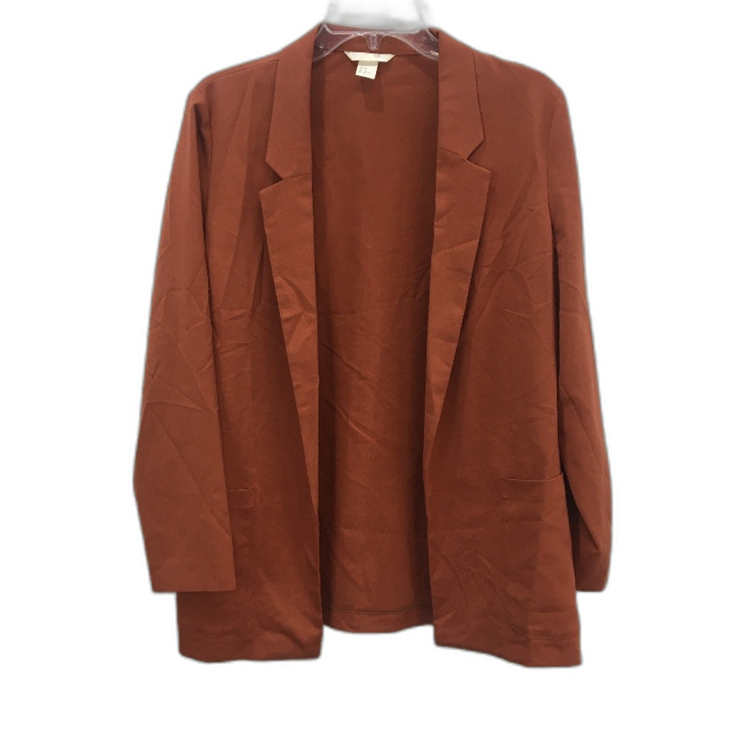 H&M Rusty Brown Lightweight Open Blazer Jacket Ladies Size EU 40 US10