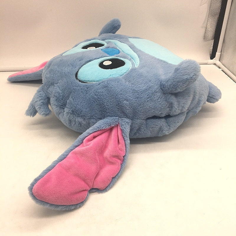 Disney Stitch Blue Super Sofy & Plush Hand Warmer 2in1 Pillow 37cm NEW