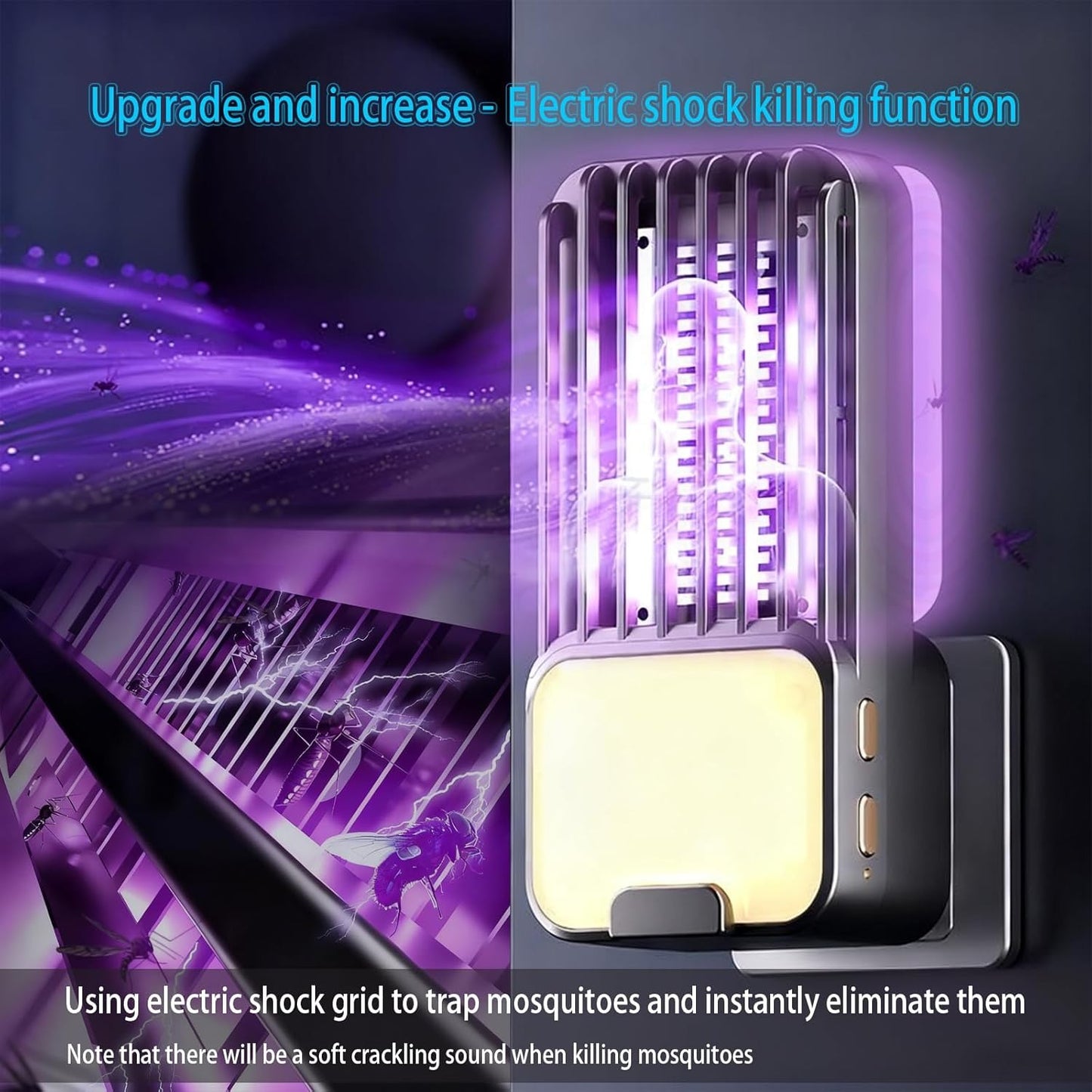 Candico Mosquito Zapper Indoor USB Fly Trap with Adjustable UV Night Light NEW