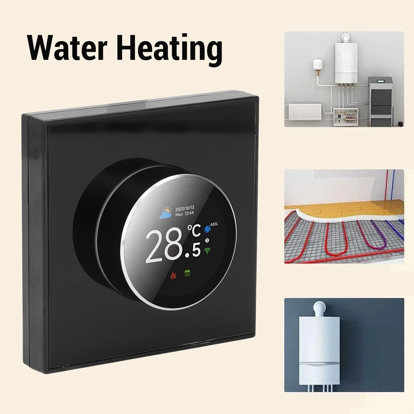 Smart Wi-Fi Two Way Knob Thermostat with Voice Control and TFT Screen NEW
