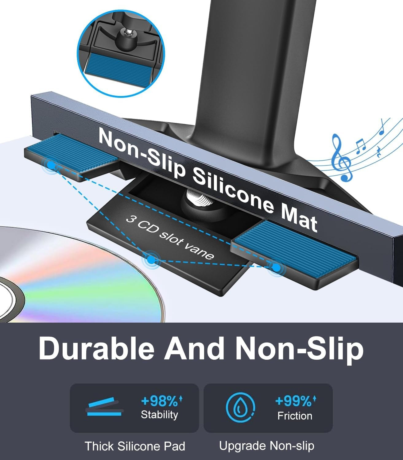 Adjustable CD Slot Phone Car Mount with 360 Degree Rotation fits 4-7" Phones NEW