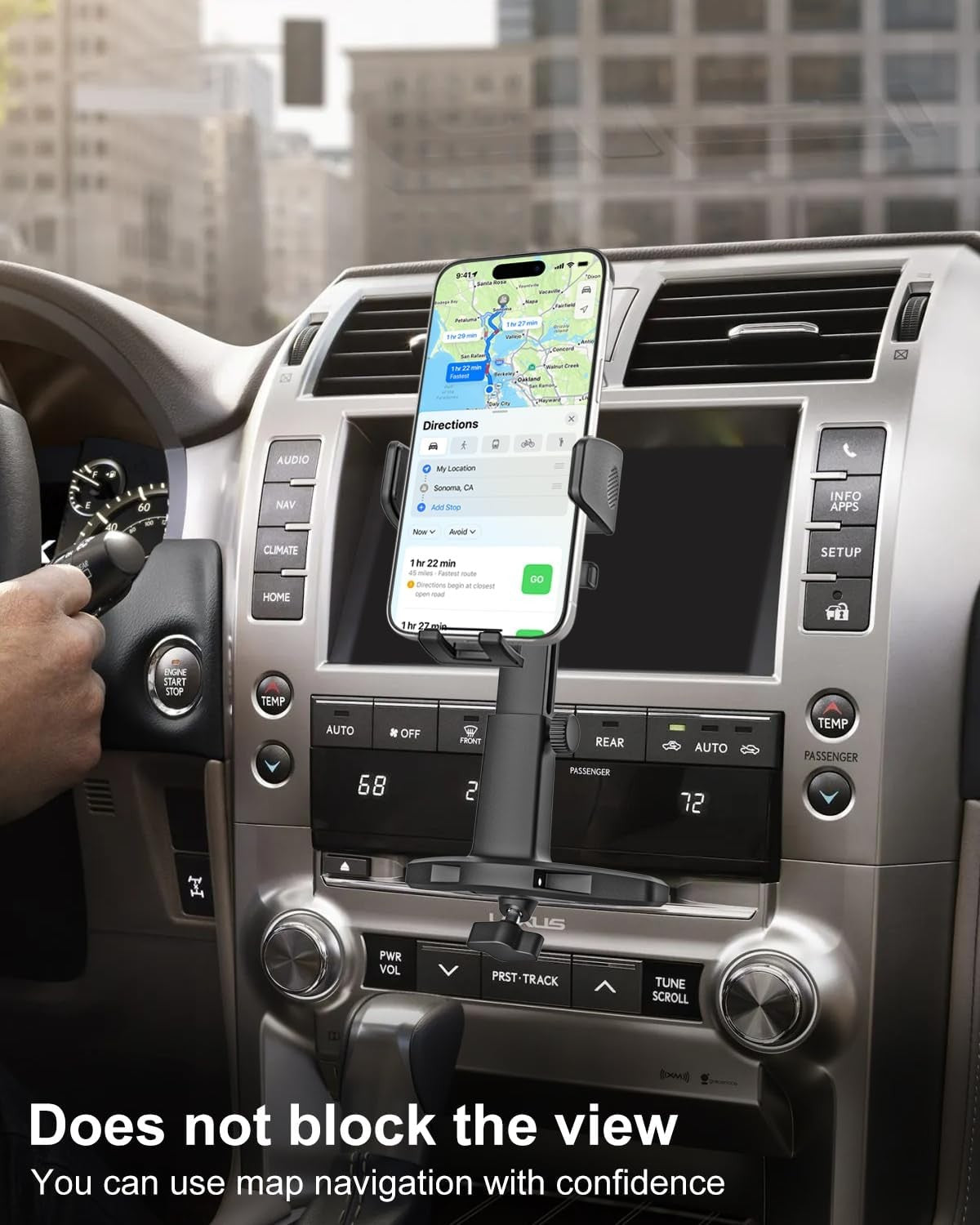 Adjustable CD Slot Phone Car Mount with 360 Degree Rotation fits 4-7" Phones NEW