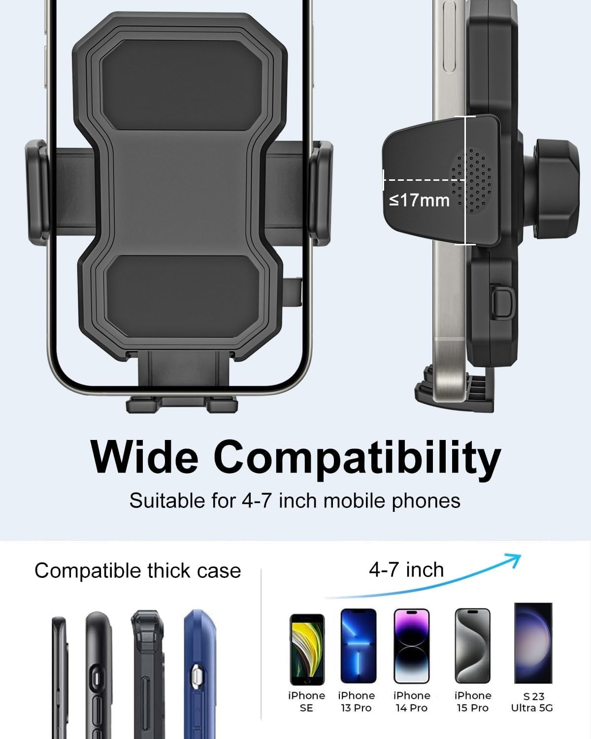 Adjustable CD Slot Phone Car Mount with 360 Degree Rotation fits 4-7" Phones NEW