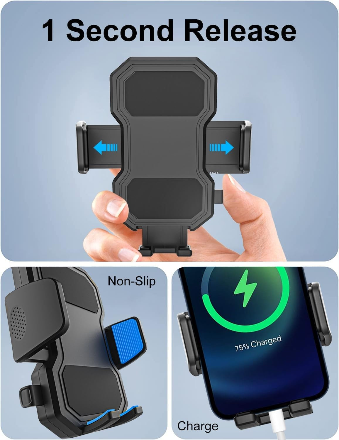 Adjustable CD Slot Phone Car Mount with 360 Degree Rotation fits 4-7" Phones NEW