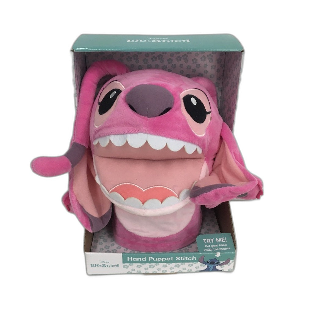 Disney Lilo & Stitch Pink Angel Hand Puppet & 2 x Mini Stitch Soft Toys NEW